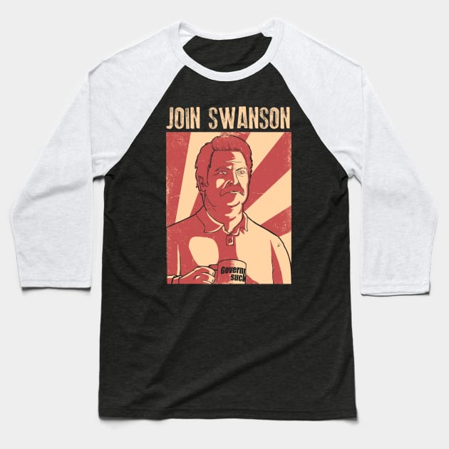 Join Swanson Baseball T-Shirt by Cromanart